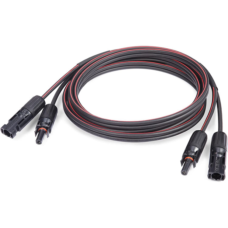 30-футовый красно-черный двухжильный солнечный кабель 10AWG