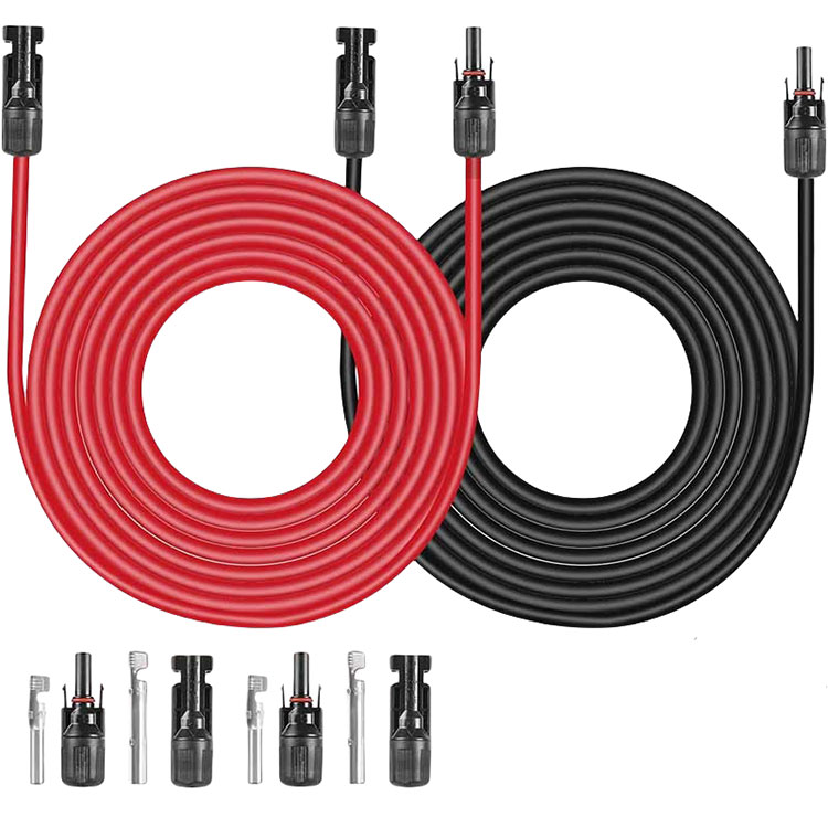 Удлинительный кабель для солнечной энергии, 30 футов, 10AWG, 6 мм2, кабель солнечной энергии, провод